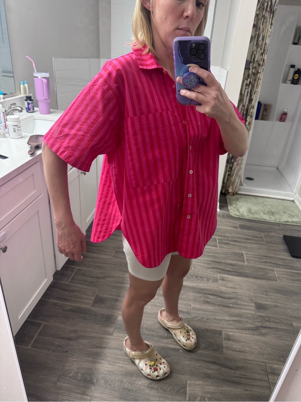 Nettle Studios Sour Cherry Striped Tulip Top OS- NWOT - Picture 12 of 13